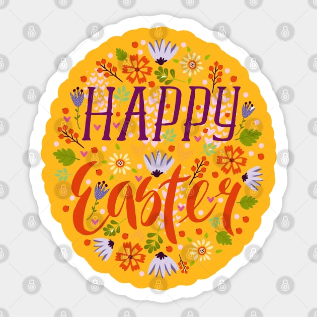 Happy Easter Sticker by Mako Design 